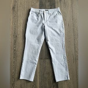 Escada Straight Leg Cropped Jeans in Baby Blue Size 38